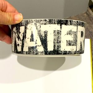 PetRageous Vintage Look Ceramic Dog & Cat Water Bowl 3.5-cup Black White